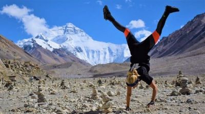 Sarah Rainford Cycling on the  tour with redspokes